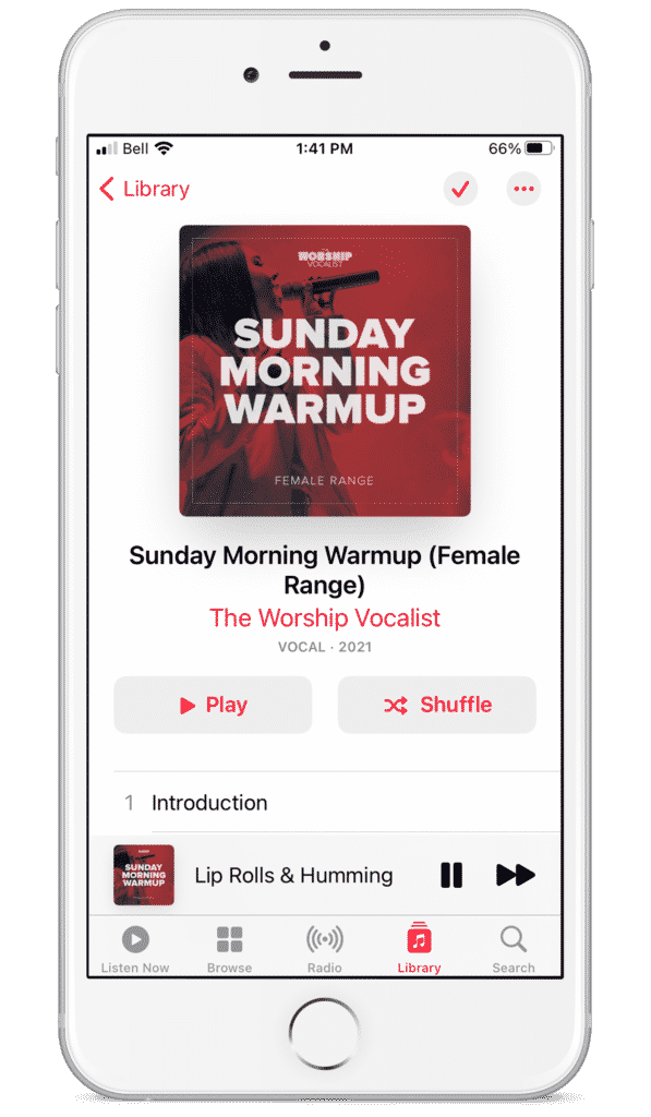 Download the Sunday Morning Warmup for free to get the best results out of your singing voice on Sundays